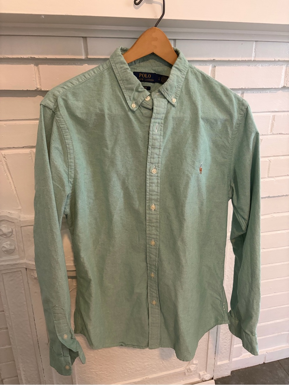 Ralph Lauren Mint Green Button-Down Oxford Shirt